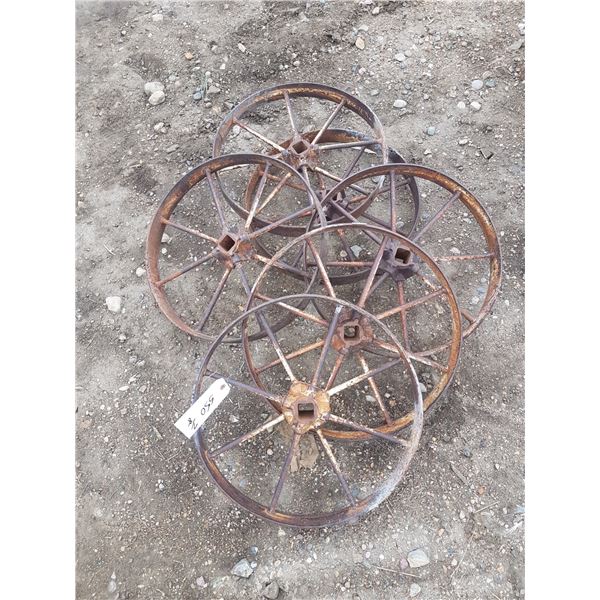 6 Steel Spoked Wheels 20"