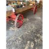 Image 1 : Steel Wheeled Wagon + Deck, Very Solid (Items on deck NOT INCLUDED) *ITEM OFF SITE*