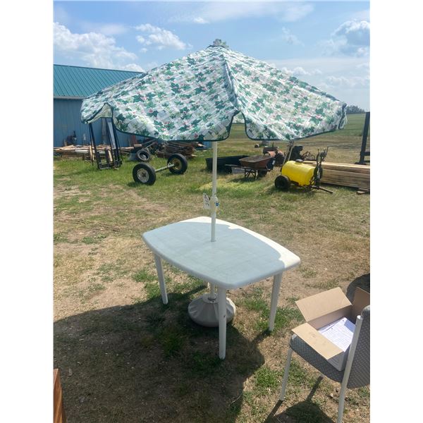 Patio Table and Umbrella *ITEM OFF SITE*