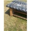 Image 2 : Two 48' Padded Benches - Wooden Frame *ITEM OFF SITE*
