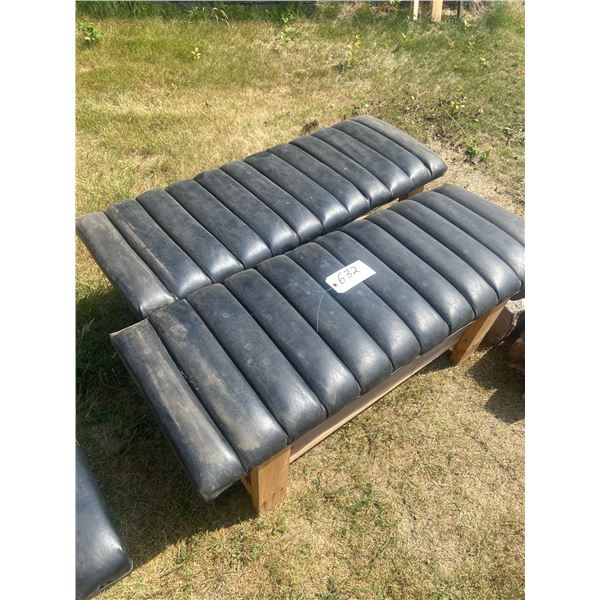 Two 48' Padded Benches - Wooden Frame *ITEM OFF SITE*