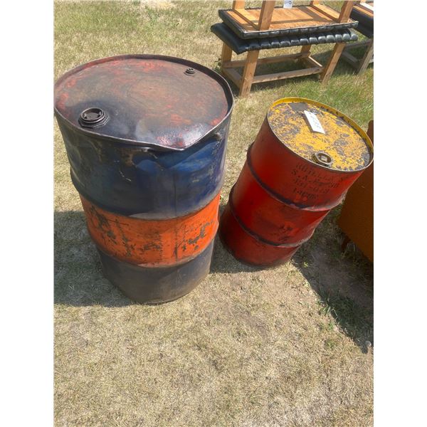 2 Steel Barrels - 45 gal & 25 Gal *ITEM OFF SITE*