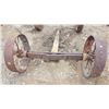 Image 1 : Axle & 2 Steel Wheels 68" Wide 29" Diameter Wheels