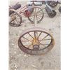 Image 4 : Axle & 2 Steel Wheels 80" Wide 32" Diameter Wheels