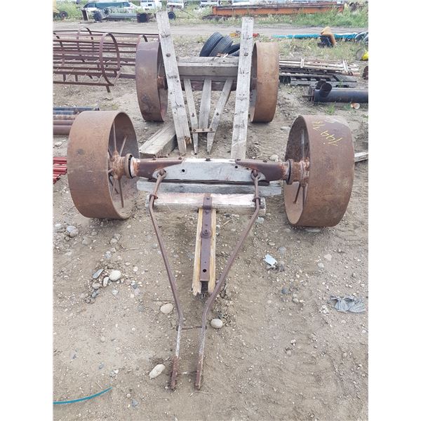 2 Axles With Steel Wheels