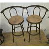 Image 2 : 2 Metal Swivel Bar Stools