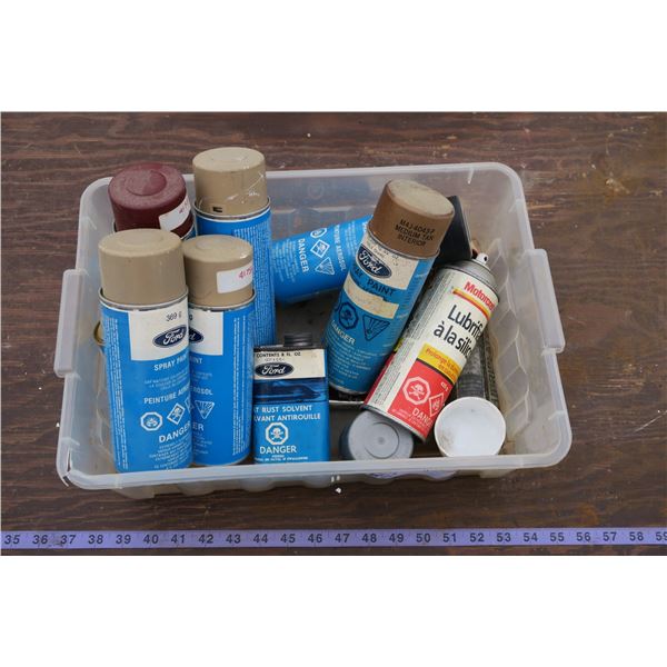 Lot of Vintage Ford Paint Cans/Solvents