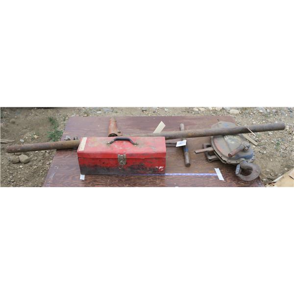 Tool Box/Cant Hook/Block and Tackle/Drill Bit/6' Pipe