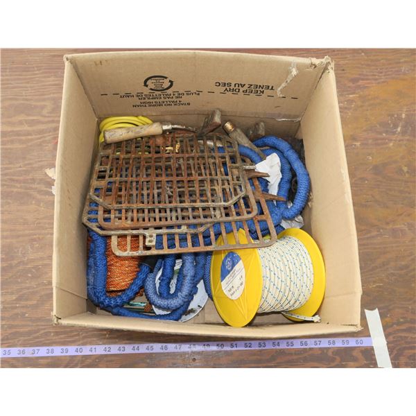 Lot of Garden Hose/Habachi Grates/Small Engine Starter Rope