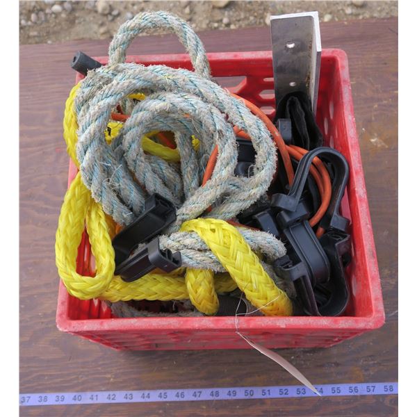Lot of Tow Ropes/B&D 3/8" Elec. Drill/ Etc.
