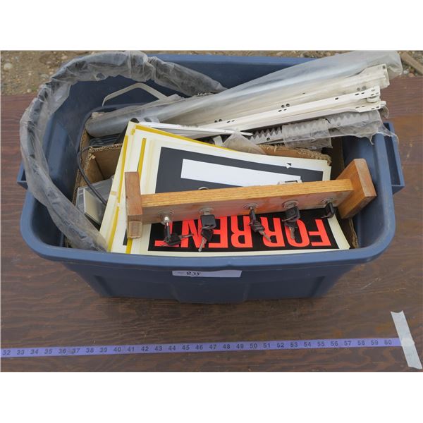 Container of Random Hardware & Signs