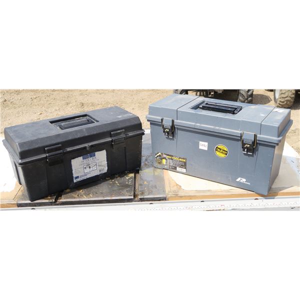 Lot of 2 Plastic Toolboxes
