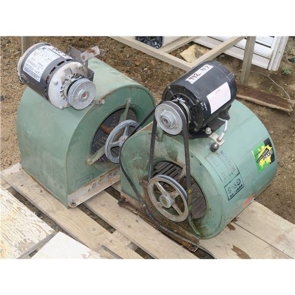 2 Furnace Fans w/ Motors 22"×13"×16"