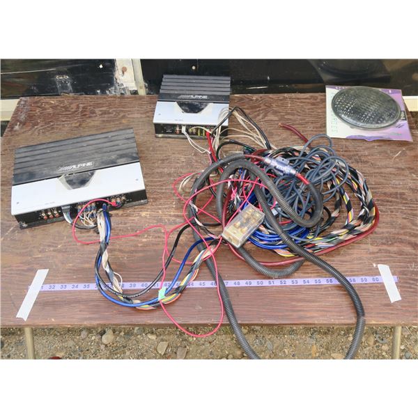 2 Amps + Speaker Wiring + Speaker Grills