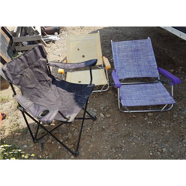 3 Patio/Outdoor Folding Chairs