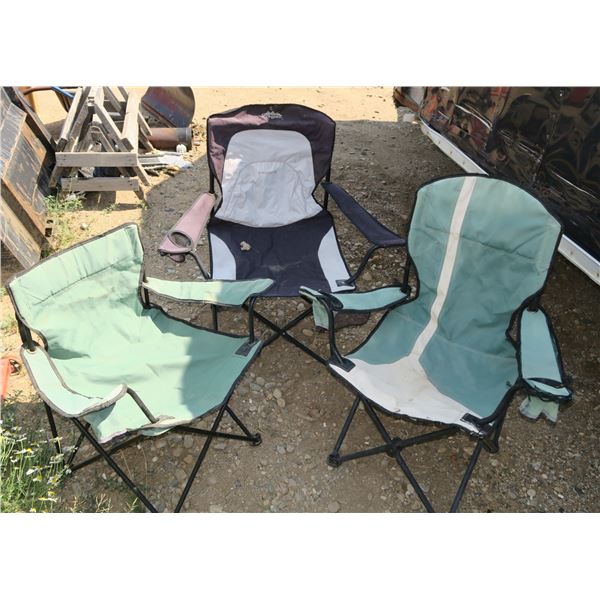 3 Folding Chairs