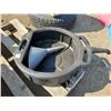 Image 2 : large plastic oil change tub & metal funnel