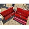 Image 2 : 2 red metal tool boxes 6" & 19"