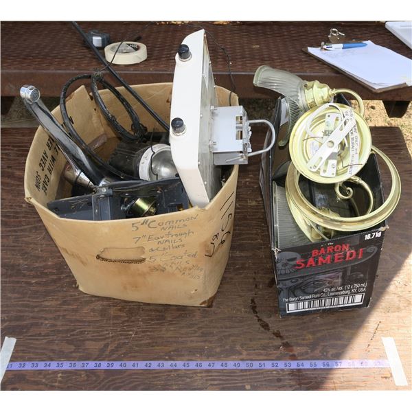 Lot of Misc. Items & Light Fixtures