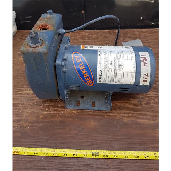 Water Pump Berkley 5 HP 155V or 220 V Builds 110 PSI