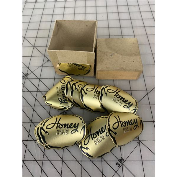 LOT UNUSED HONEY PRODUCER CAN STICKERS