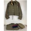 Image 1 : WW2 RCAMC ROYAL CANADIAN ARMY MEDICAL CORPS UNIFORM CAP AND WEDGE CAP