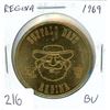 Image 1 : Regina 1969 Trade Dollar. Buffalo Days Buffalo Buck. Brilliant Uncirculated. Nice.