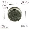 Image 1 : 1935 Far Rim Nickel 5 Cents. S is Far from Rim. VF-20. Nice.