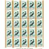 Image 1 : Block of 25 Montserrat 5 Cents Stamps that depict the Brown Pelican. Mint. Never Hinged.