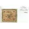 Image 1 : Italy. Allied Military Currency. 1943A 10 Lire. Issued by the Allies and used in Italian areas liber