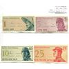 Image 1 : Lot of 4 Indonesia 1964 notes. Issued by Bank Indonesia, they include 1 Sen, 5 Sen, 10 Sen & 25 Sen.