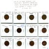 Image 1 : Lot of 12 Scarce Canadian Error & Variety Cents: Includes Die Cracks, Hanging Dates, Harp, Re-Engrav