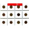 Image 2 : Lot of 12 Scarce Canadian Error & Variety Cents: Includes Die Cracks, Hanging Dates, Harp, Re-Engrav