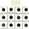 Image 1 : Complete Collection of 12 Canadian 1999 Millennium 25 cents. One for each month. All are Proof Like.