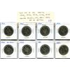 Image 1 : Lot of 8 Canadian 50 Cents: 1972, 1974, 1975, 1976, 1978 Square Jewels, 1979, 1981, & 1982. All coin
