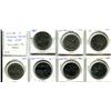 Image 1 : Lot of 7 Canadian Dollars. 1968, 1970 Manitoba, 1971 BC, 1975, 1982 Constitution, 1984 Cartier and 1