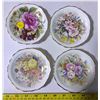 Image 1 : 4 Heritage Regency bone china collection saucers with flower design