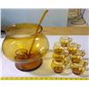 Image 1 : Retro punch bowl set wirth 7 glasses & 1 ladle