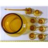 Image 3 : Retro punch bowl set wirth 7 glasses & 1 ladle