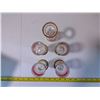 Image 3 : 5 wine goblets with leaf pattern