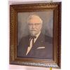Image 1 : Colonel Sanders framed portrait 25 X 21 inches. Franchises office mount.