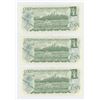 Image 2 : uncirculated 1973 bank of Canada one dollar bill X3 (sequential)
