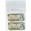 Image 1 : uncirculated 1973 bank of Canada one dollar bills X2 (sequential)