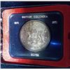 Image 1 : 1871-1971 British Columbia Canada silver dollar coin in case