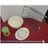 Image 1 : Large Bowl, Lot of Plates, Tin & Dish Rack