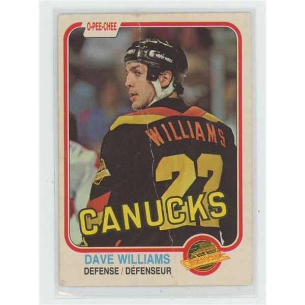 1981-82 OPC Dave Williams