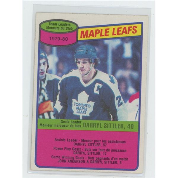 1980 OPC Darryl Sittler Card