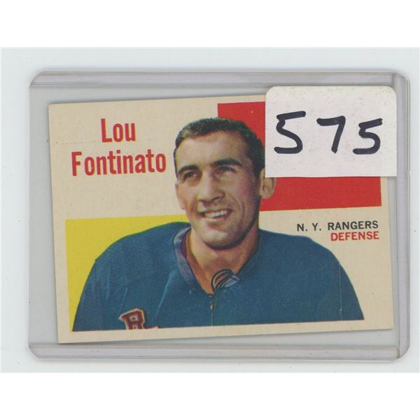 1960-61 Topps Low Fontinato Card