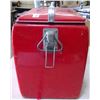 Image 2 : Coca Cola 1950's Antique Red Metal Cooler with Tray