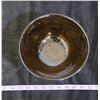 Image 3 : Round Glass Brown Swirl Pattern Bowl, 8" Diameter